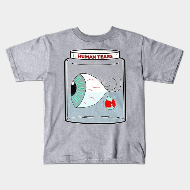 Human Tears Kids T-Shirt by The Angry Possum